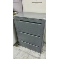 Global 3 Drawer Lateral Hanging File Cabinet Grey Charcoal